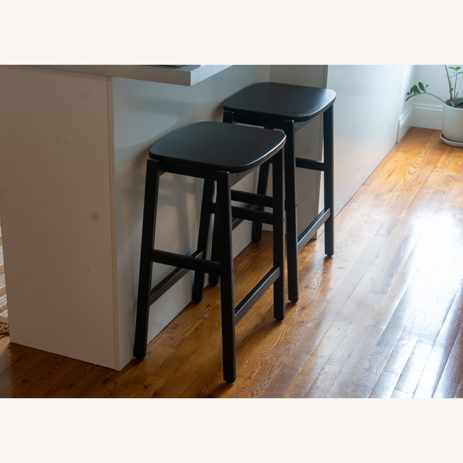West Elm Lloyd Counter Stool, Black, Set of 2 - image-1