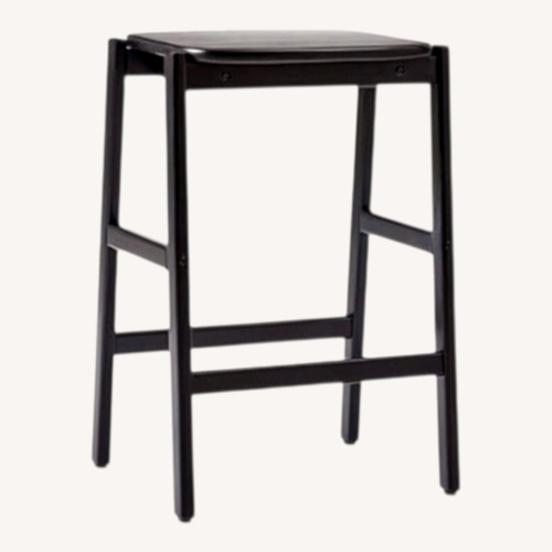 Used West Elm Lloyd Counter Stool, Black, Set of 2 for sale on AptDeco