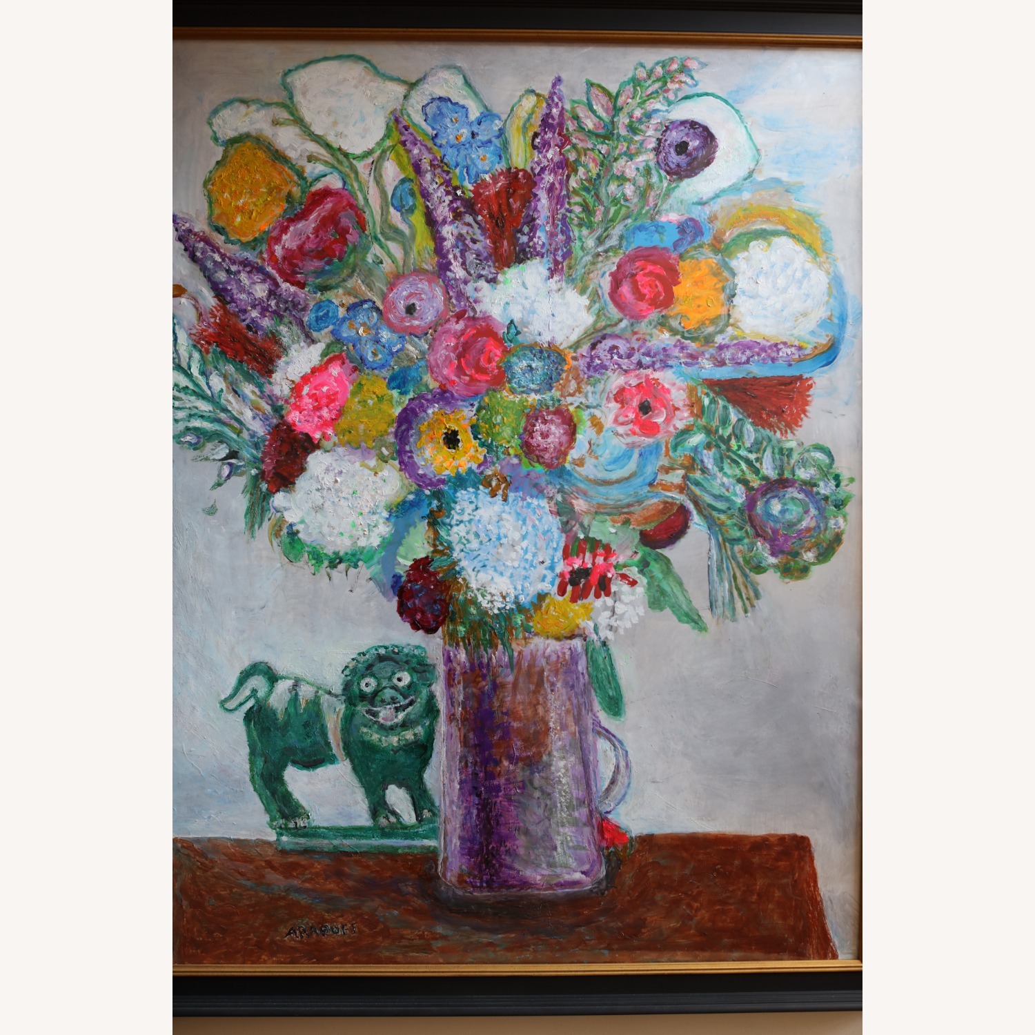 Large Still Life with Dog Figurine - image-2