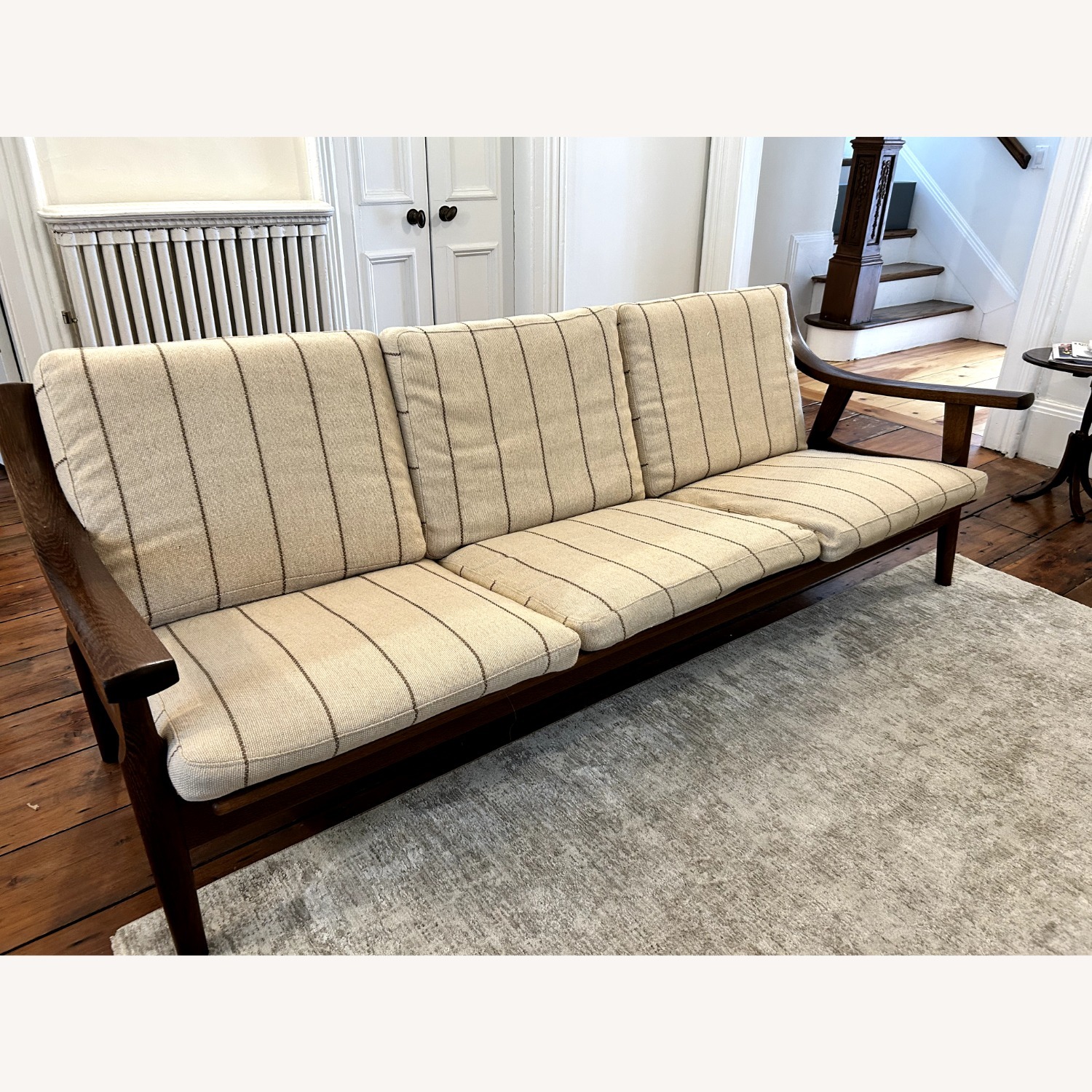 Hans Wegner Getama Dark Brown Wood 3+ Seater Sofa - image-1