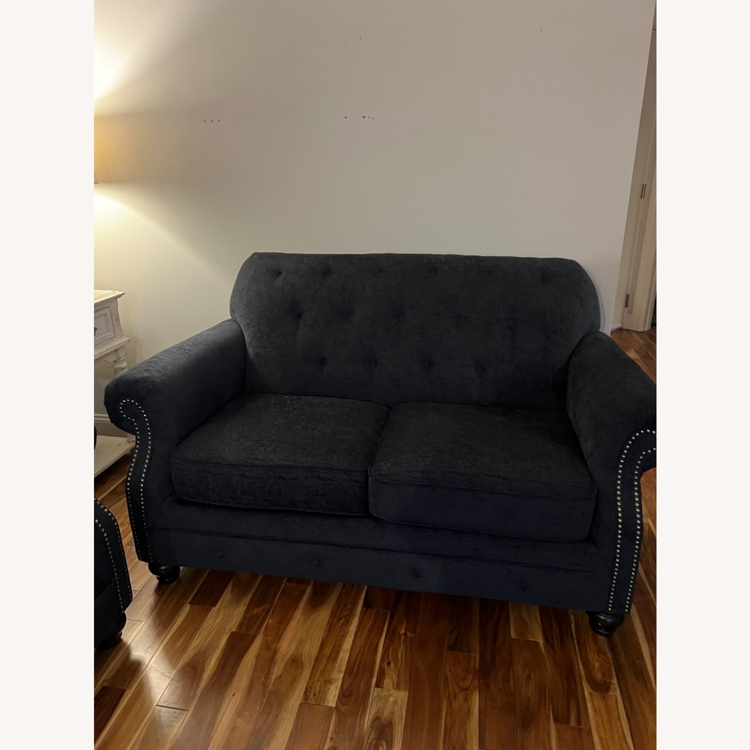 Blue Fabric 2 Seater Sofa - image-2