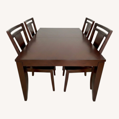 Used Raymour & Flanigan Dark Brown Wood Dining Sets for sale on AptDeco