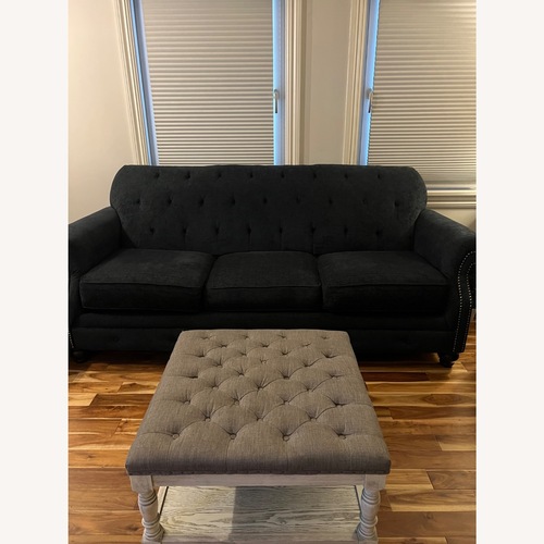 Used Blue Fabric 3+ Seater Sofa for sale on AptDeco