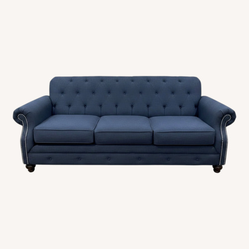 Used Blue Fabric 3+ Seater Sofa for sale on AptDeco
