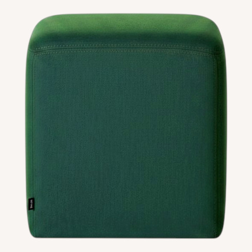 Used Hem Green Fabric Ottoman for sale on AptDeco
