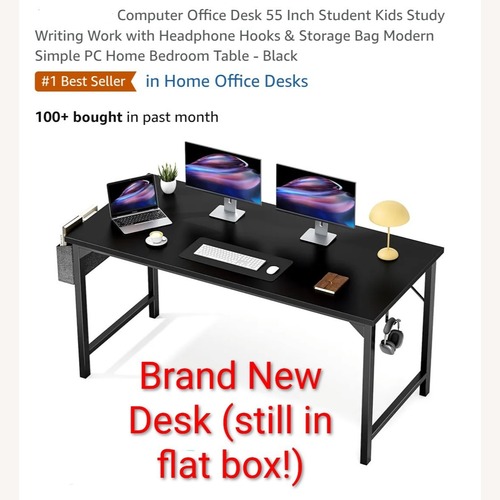 Used Amazon Black Desk for sale on AptDeco