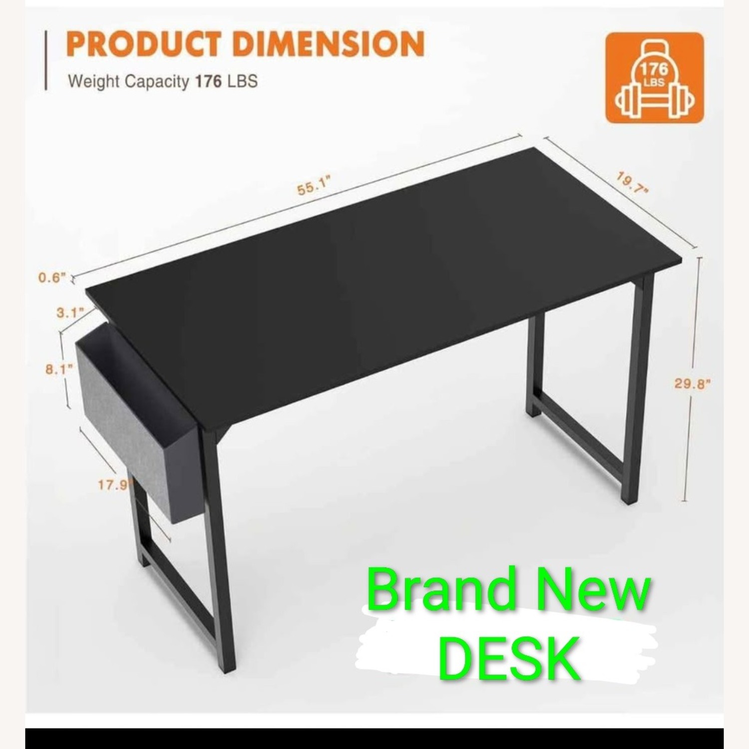 Amazon Black Desk - image-1