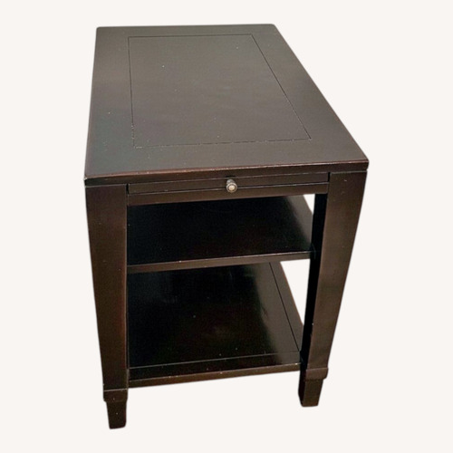 Used Crate & Barrel Dark Brown Wood Side Tables for sale on AptDeco