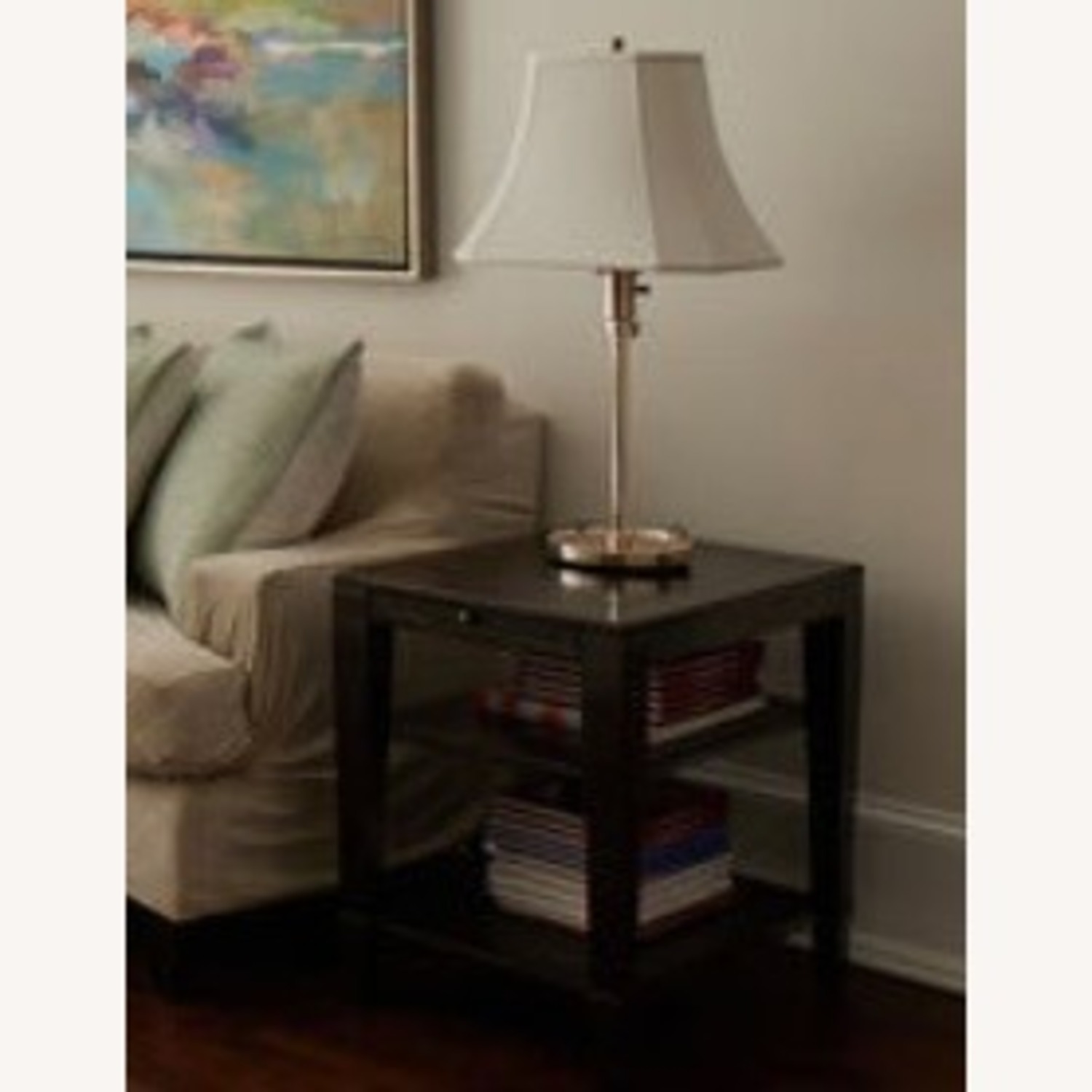 Crate & Barrel Dark Brown Wood Side Tables - image-3