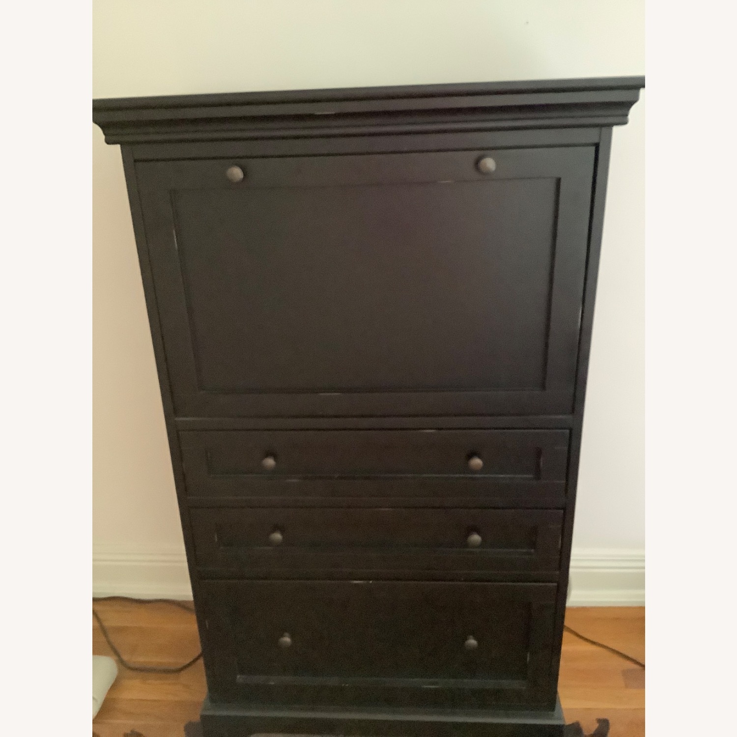 Ballard Designs Eastman Black Wood Desk - image-1