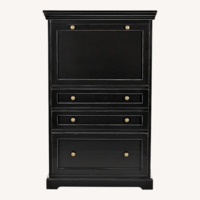 Ballard Designs Eastman Black Wood Desk