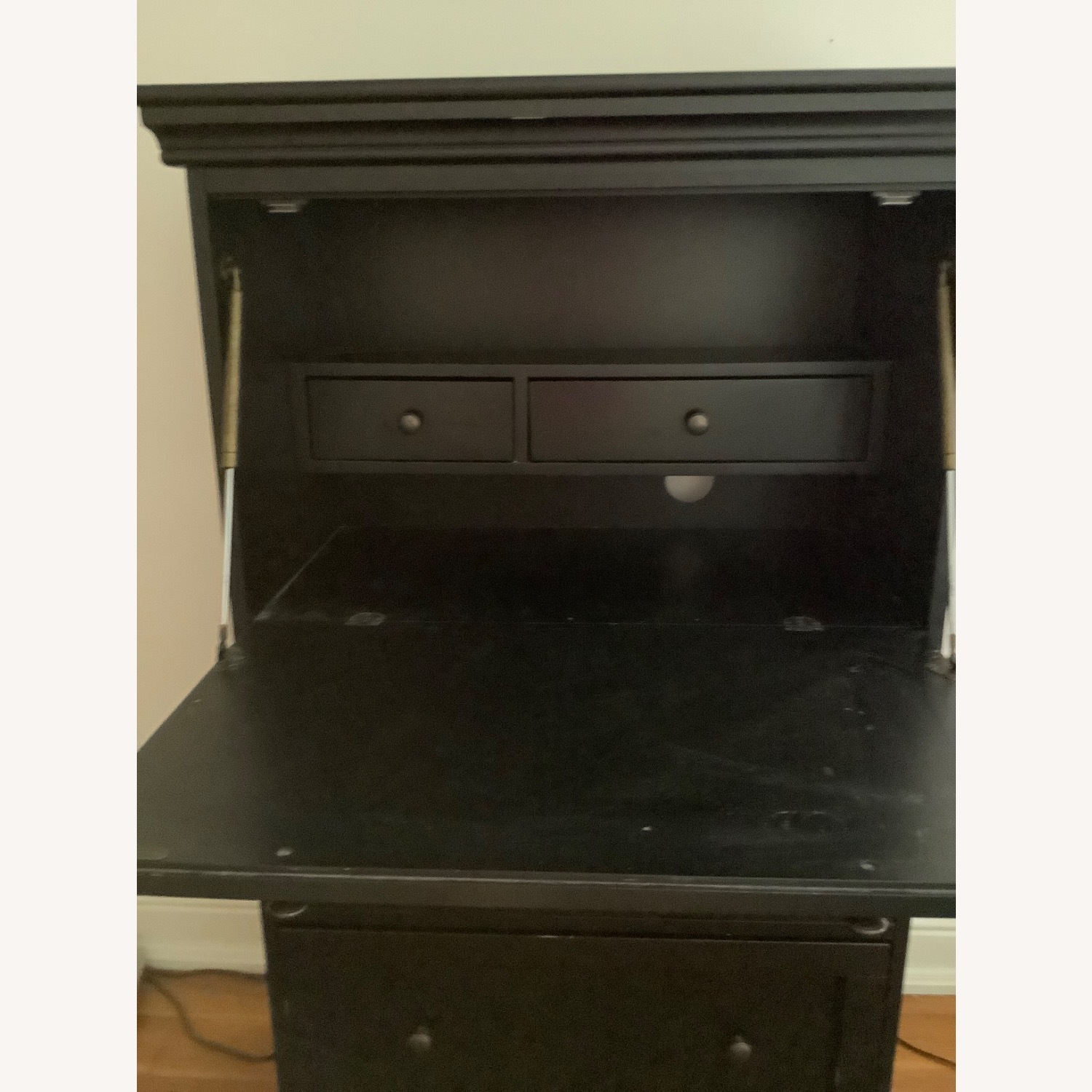 Ballard Designs Eastman Black Wood Desk - image-4