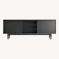 Crate & Barrel Tate Black Media Storage