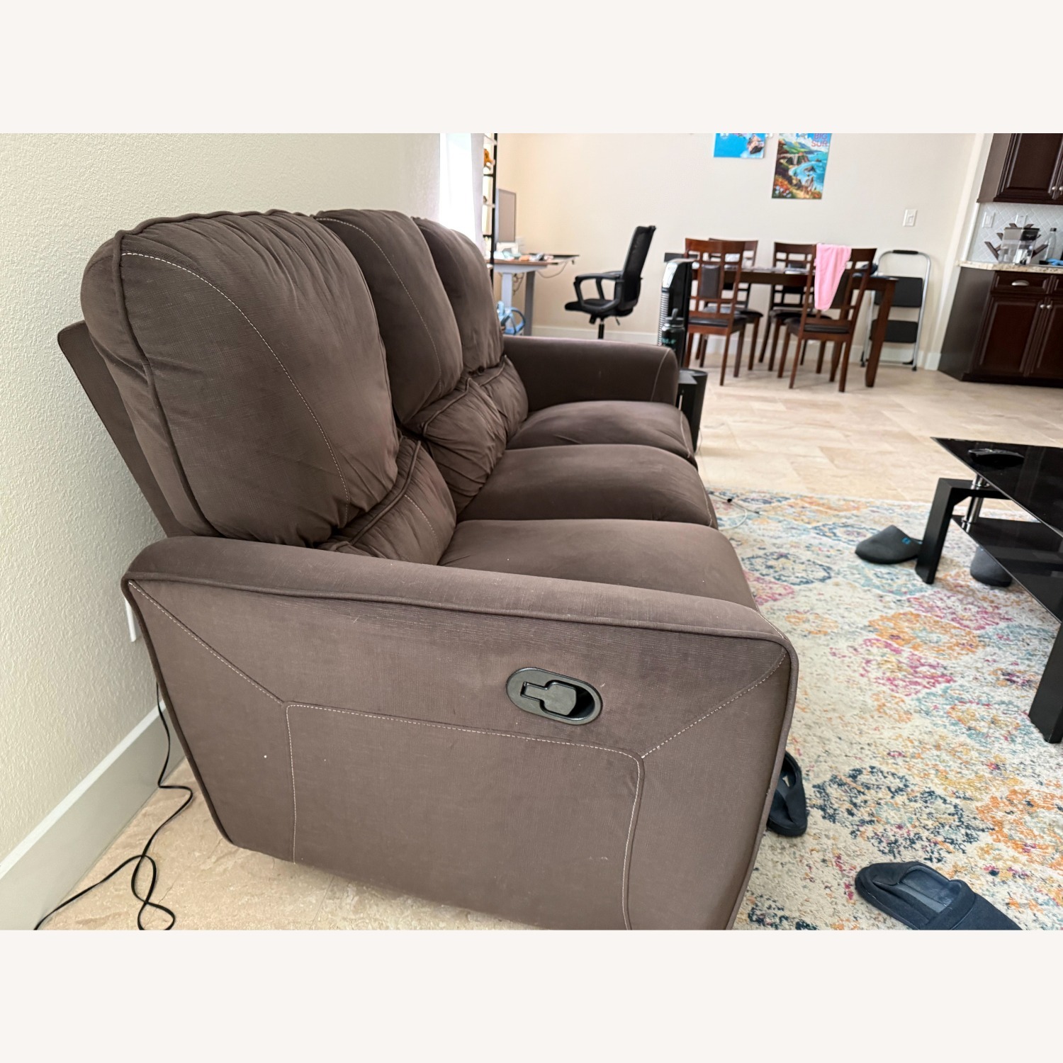 Dark Brown 3+ Seater Sofa - image-2