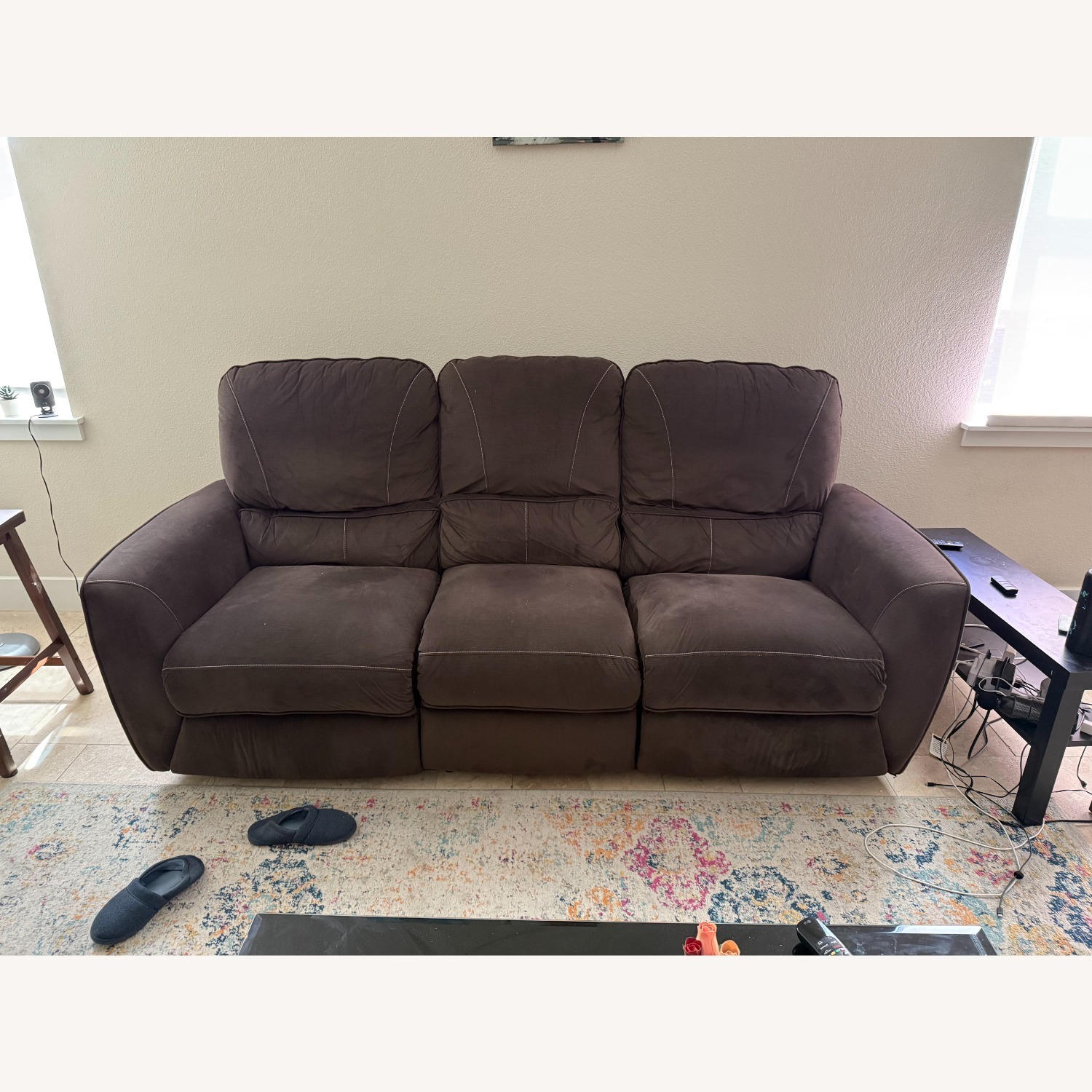 Dark Brown 3+ Seater Sofa - image-1