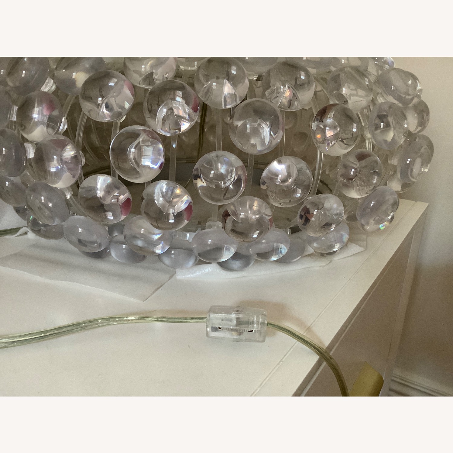 Caboche Style Acrylic Beaded Table Lamp - image-5
