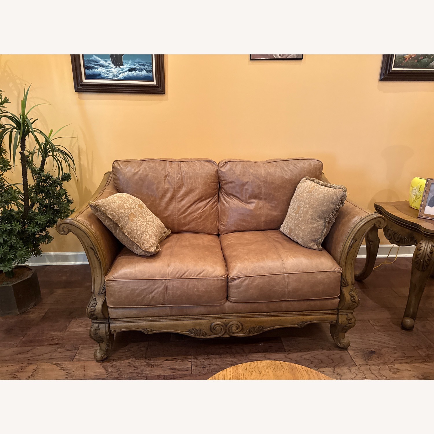 Light Brown 2 Seater Sofa - image-2