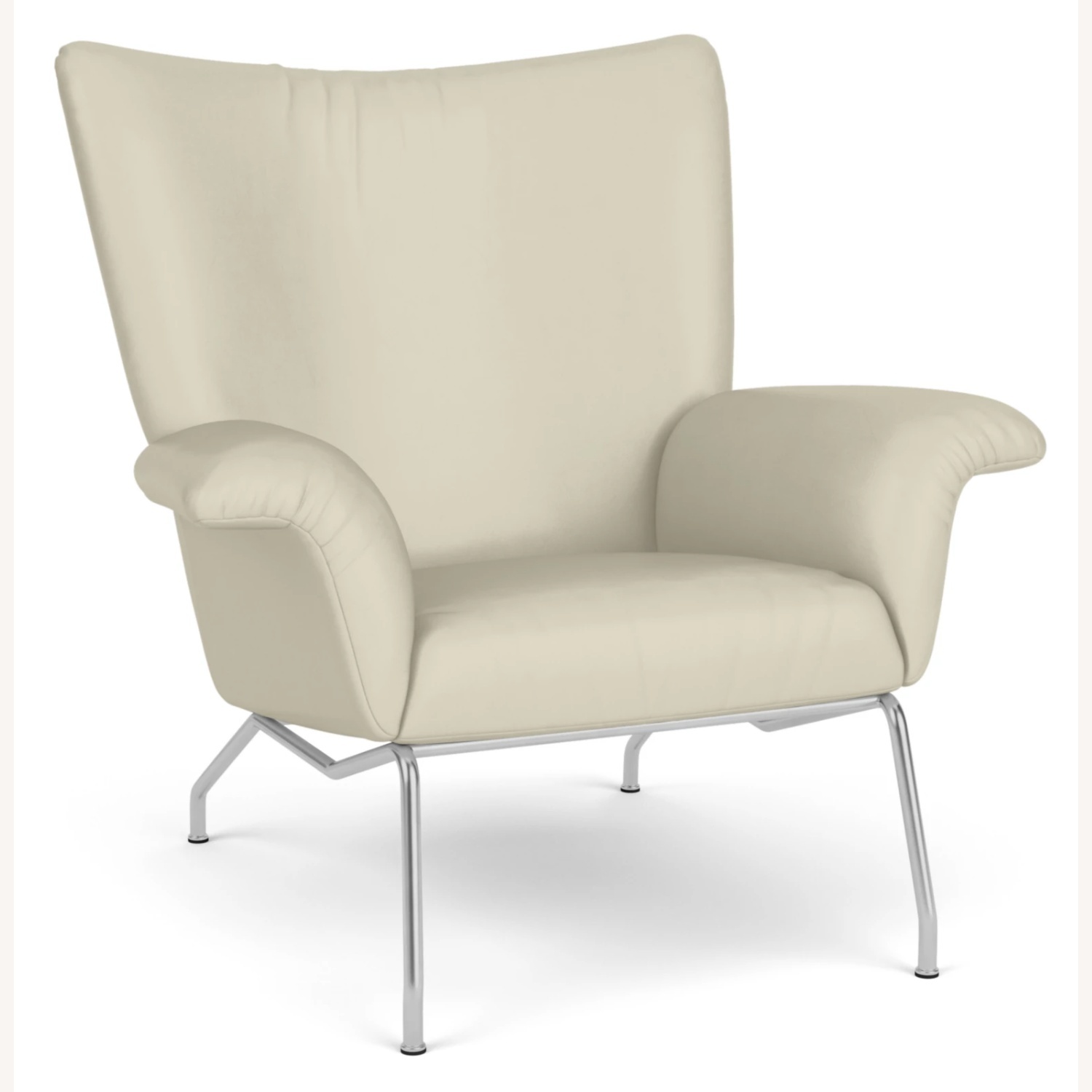 Room & Board "Paris" Ivory Leather Armchair - image-3