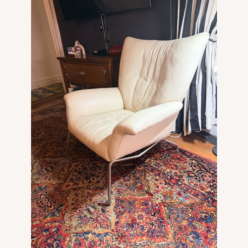 Used Room & Board "Paris" Ivory Leather Armchair for sale on AptDeco