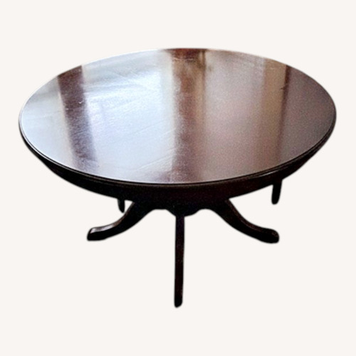 Used Dark Brown Wood Kitchen Island for sale on AptDeco