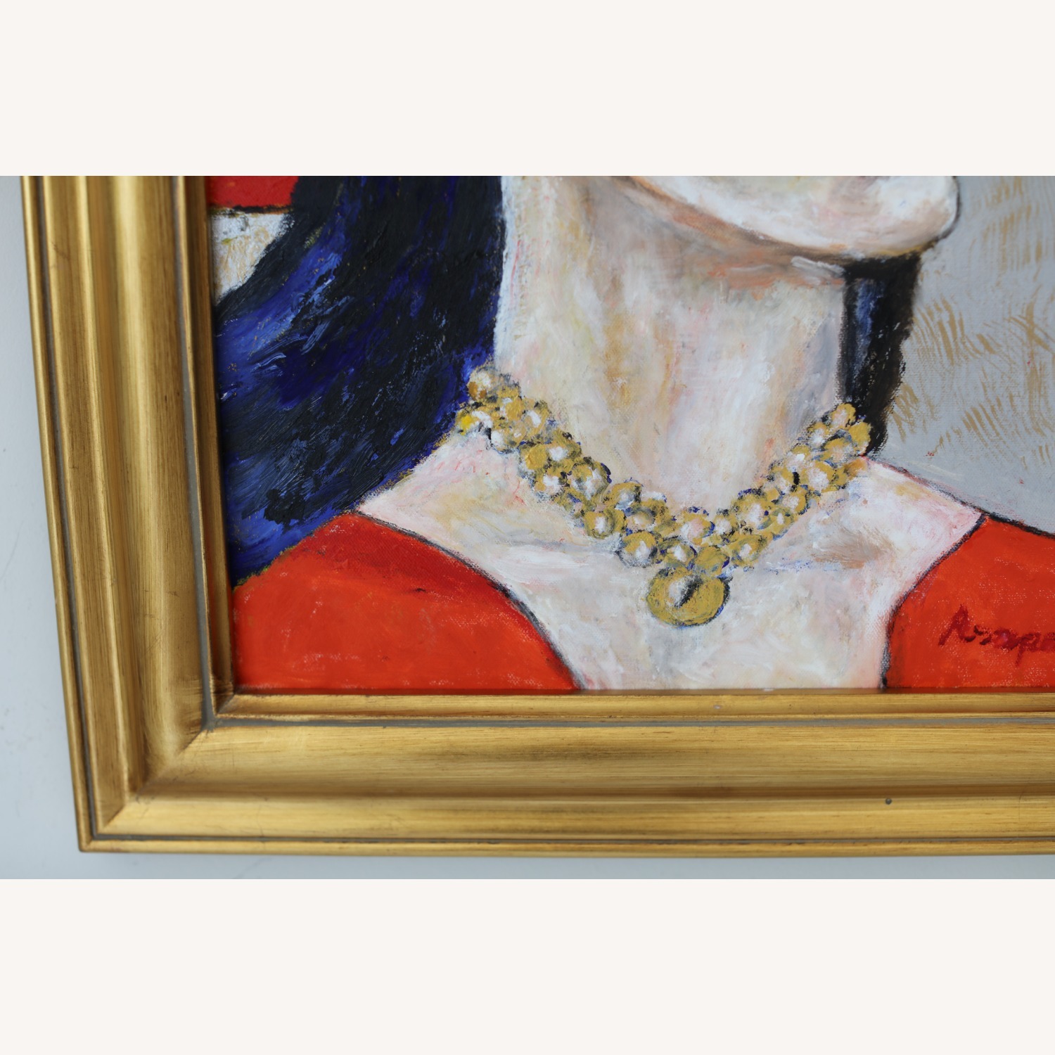 Original Painting - Woman in Red Hat - image-3