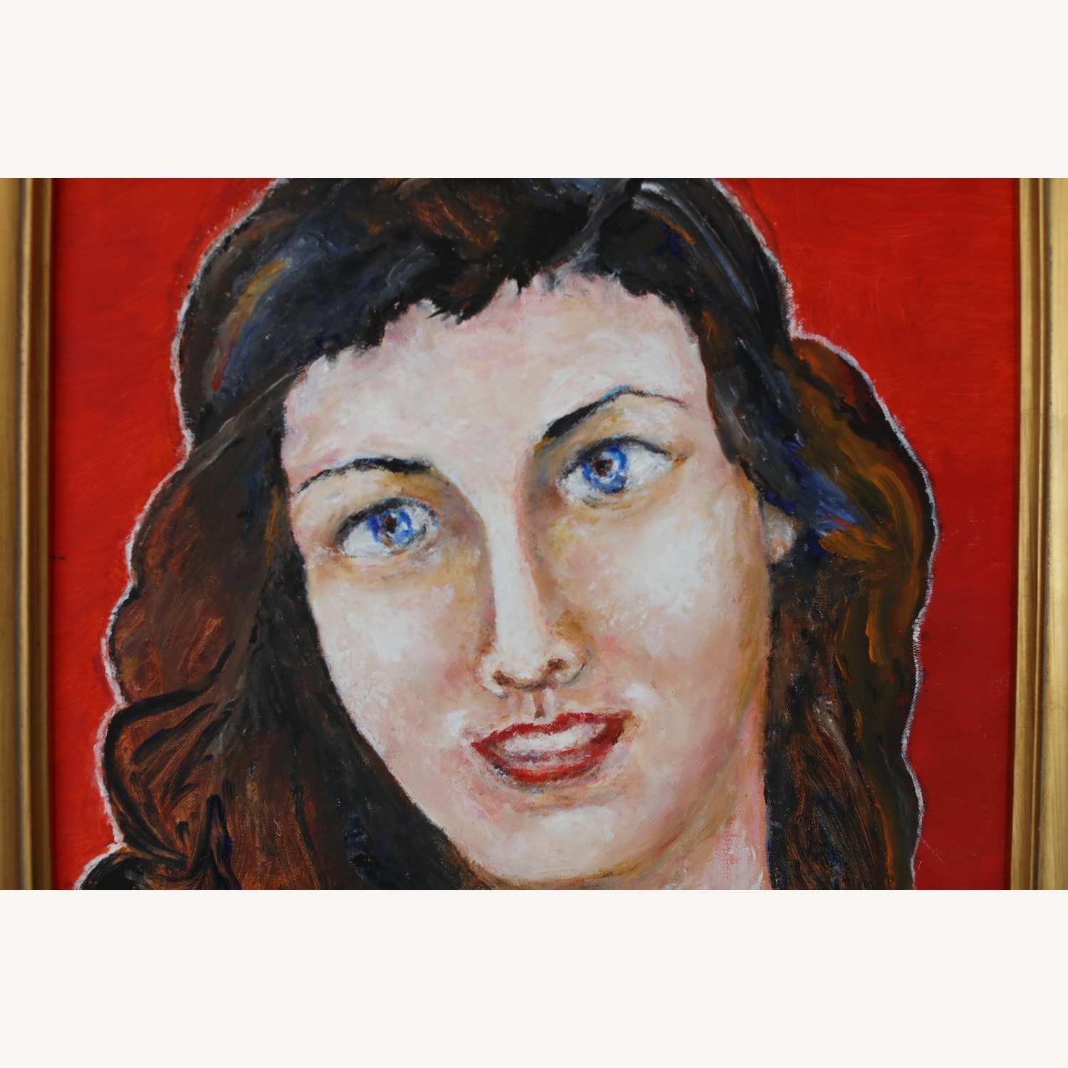 Oil Painting of Brown-Haired Woman - image-2
