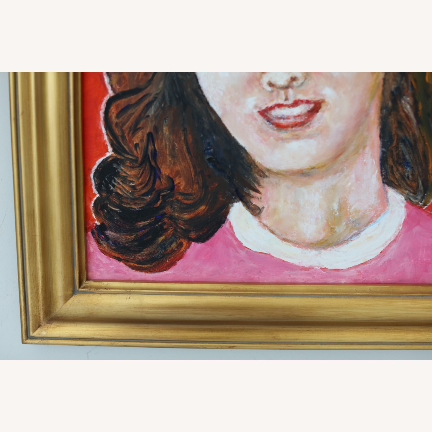 Oil Painting of Brown-Haired Woman - image-3