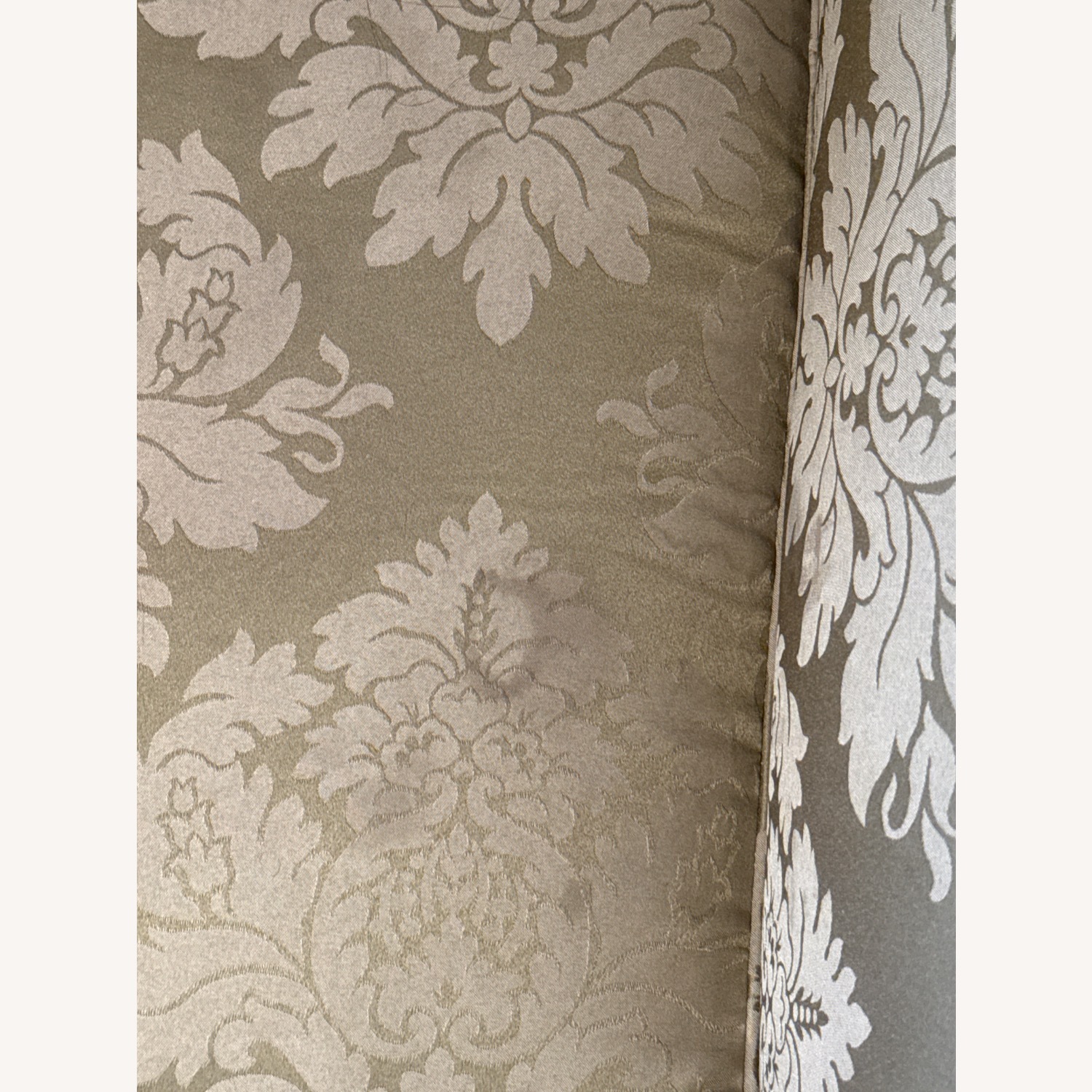 Ethan Allen Green Fabric 2 Seater Sofa - image-4