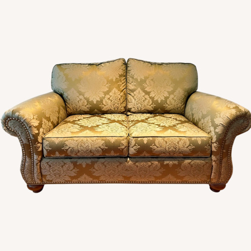 Used Ethan Allen Green Fabric 2 Seater Sofa for sale on AptDeco