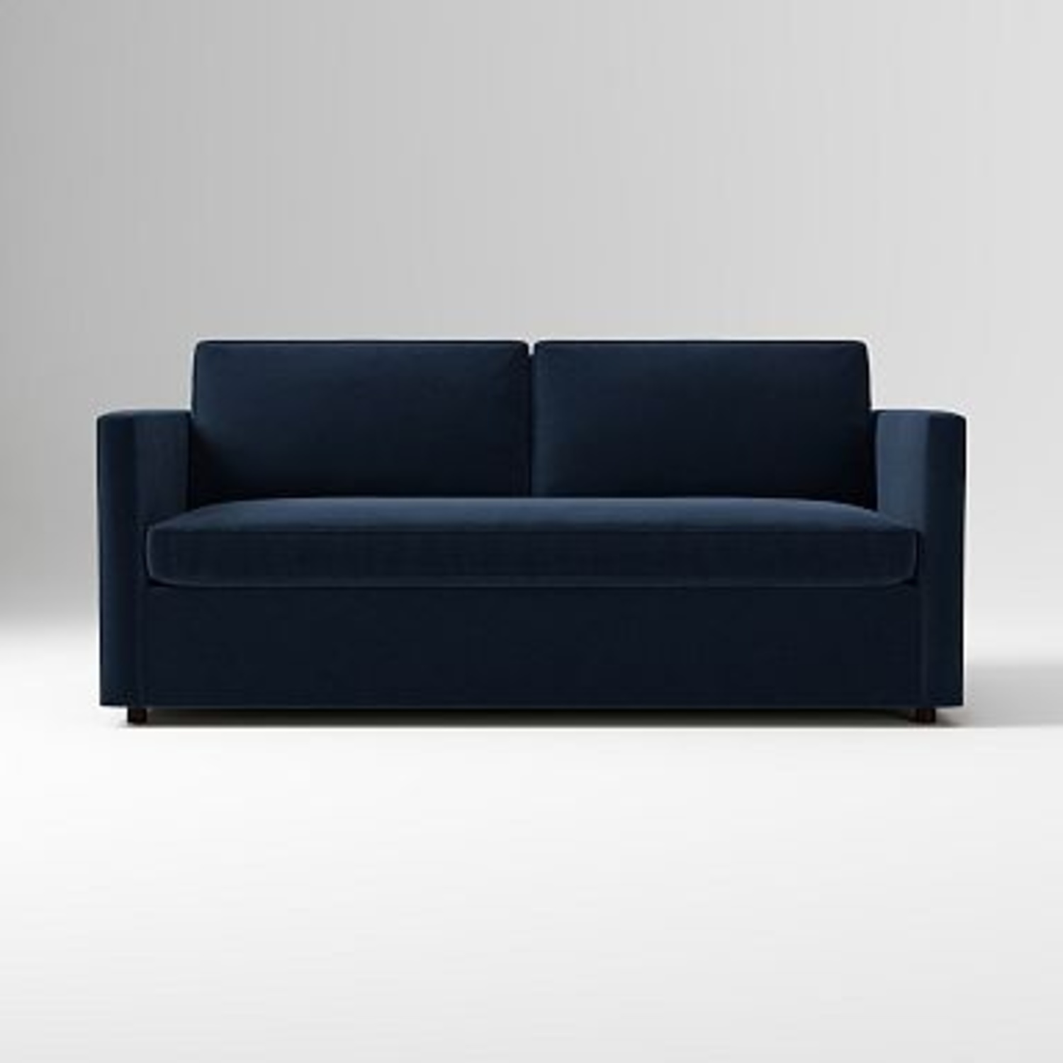 West Elm Henry Blue Microsuede Queen Sleeper Sofa - image-4