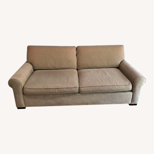 Used Room & Board Preston Natural Suede Sleeper Sofa for sale on AptDeco