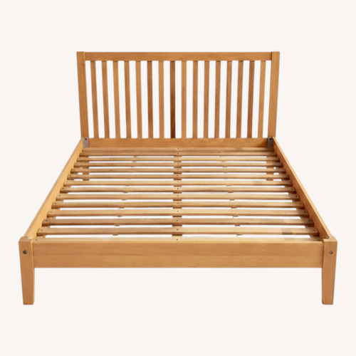 Used Modus Furniture Hana Light Brown Wood Queen Bed for sale on AptDeco