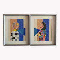 Female and Male Abstract in Two Frames