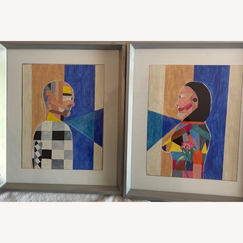 Used Female and Male Abstract in Two Frames for sale on AptDeco