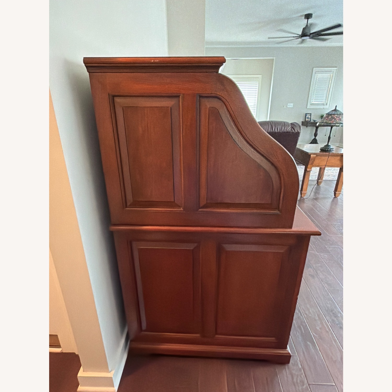 Dark Brown Wood Desk - image-3