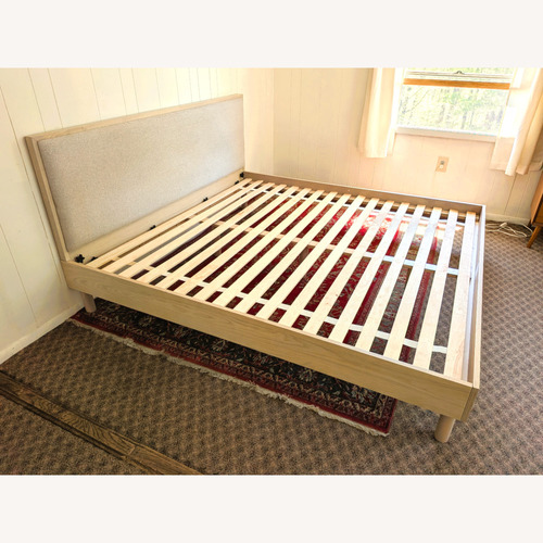 Used Birch Irving Wood King Bed Frame for sale on AptDeco