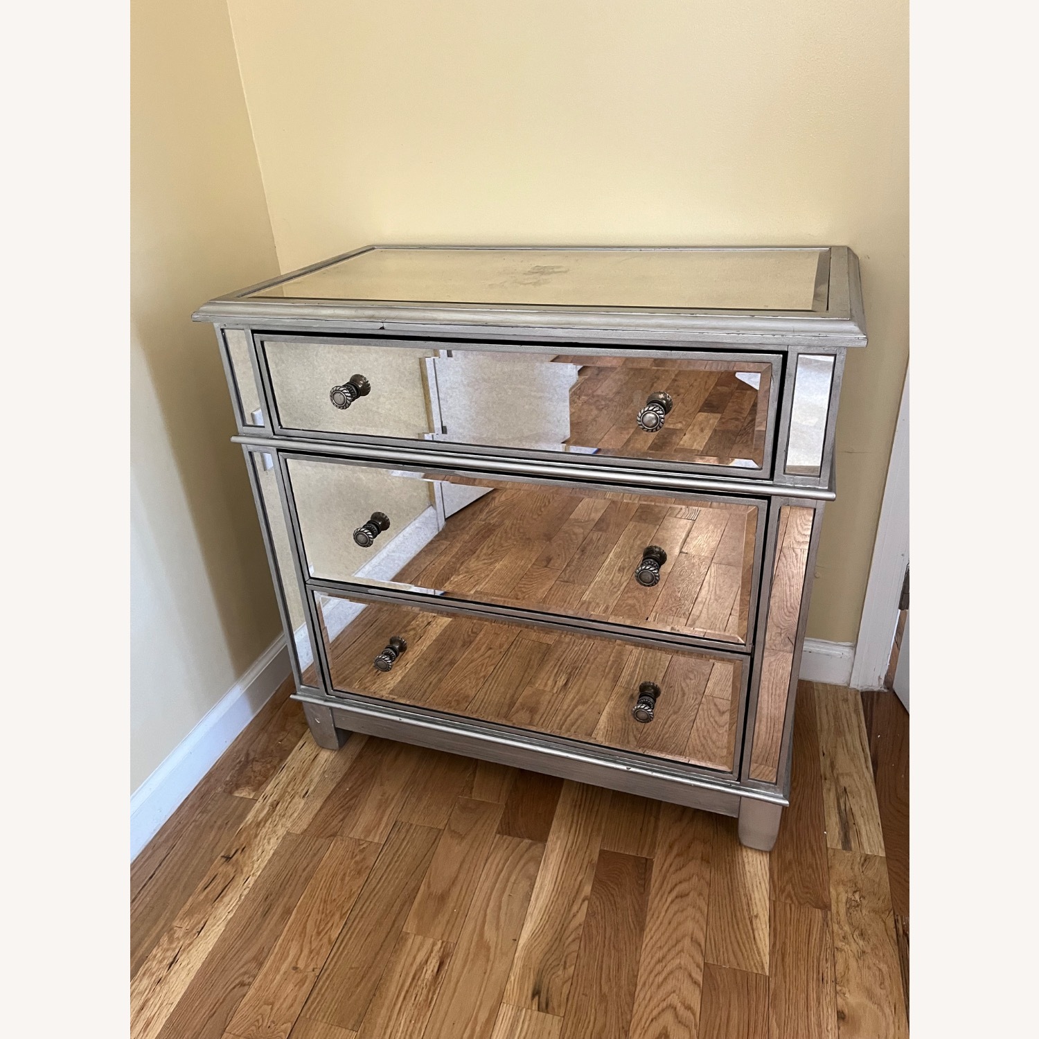 Pier 1 Hayworth Mirrored Silver Dresser - image-6