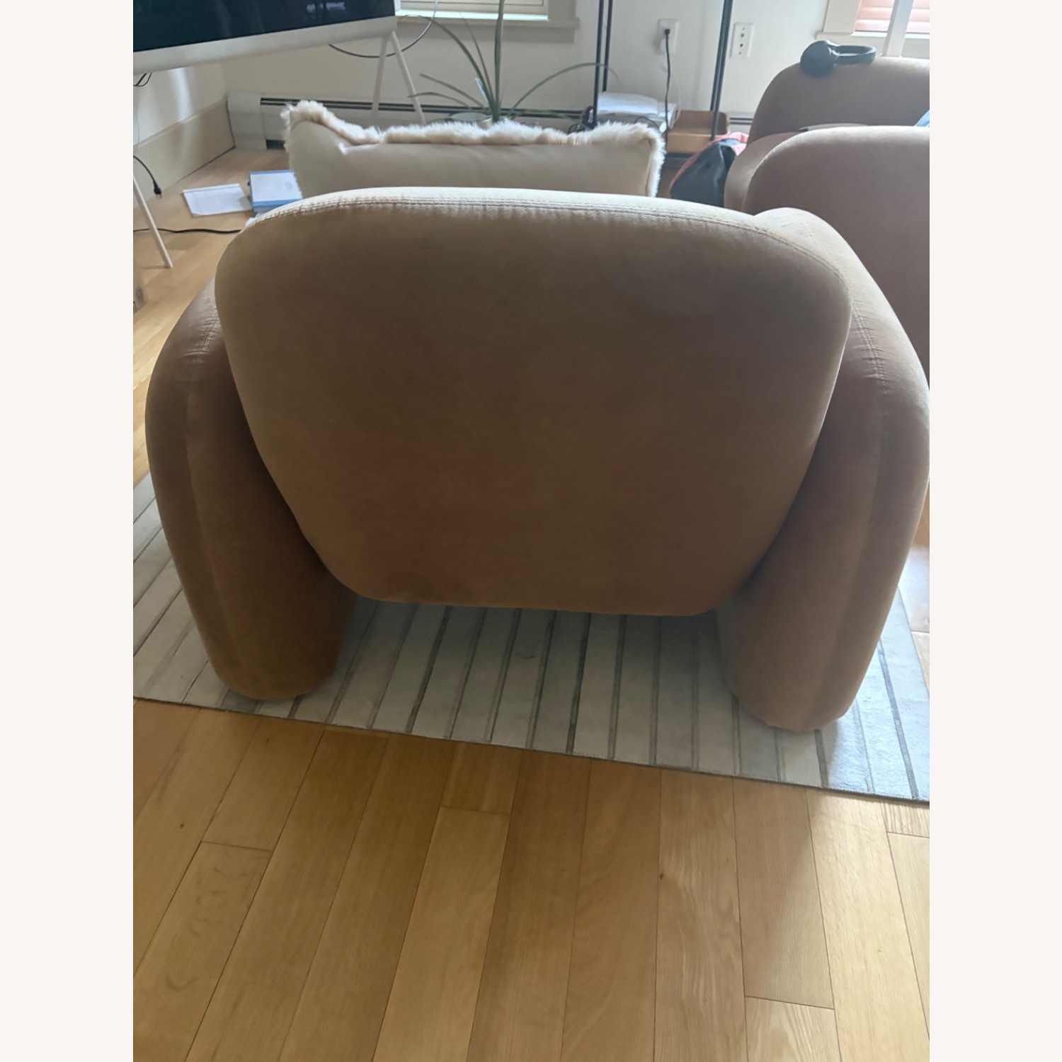 Arhaus Light Brown /Caramel Velvet Accent Chairs - image-5