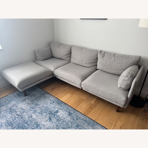 Used Burrow Field 4-Piece Sectional Sofa - Fog for sale on AptDeco
