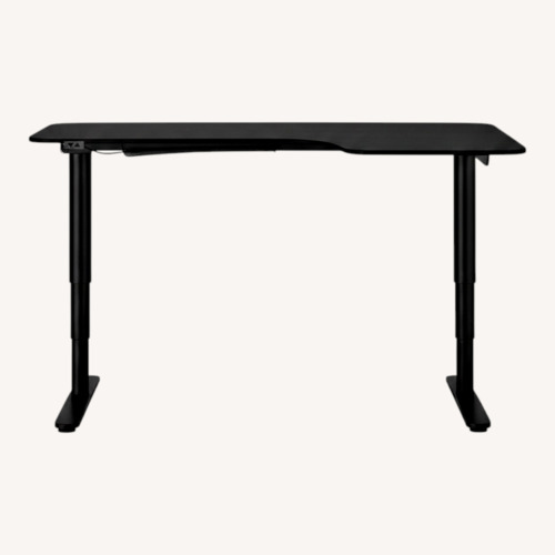Used IKEA Bekant Black Wood Desk for sale on AptDeco