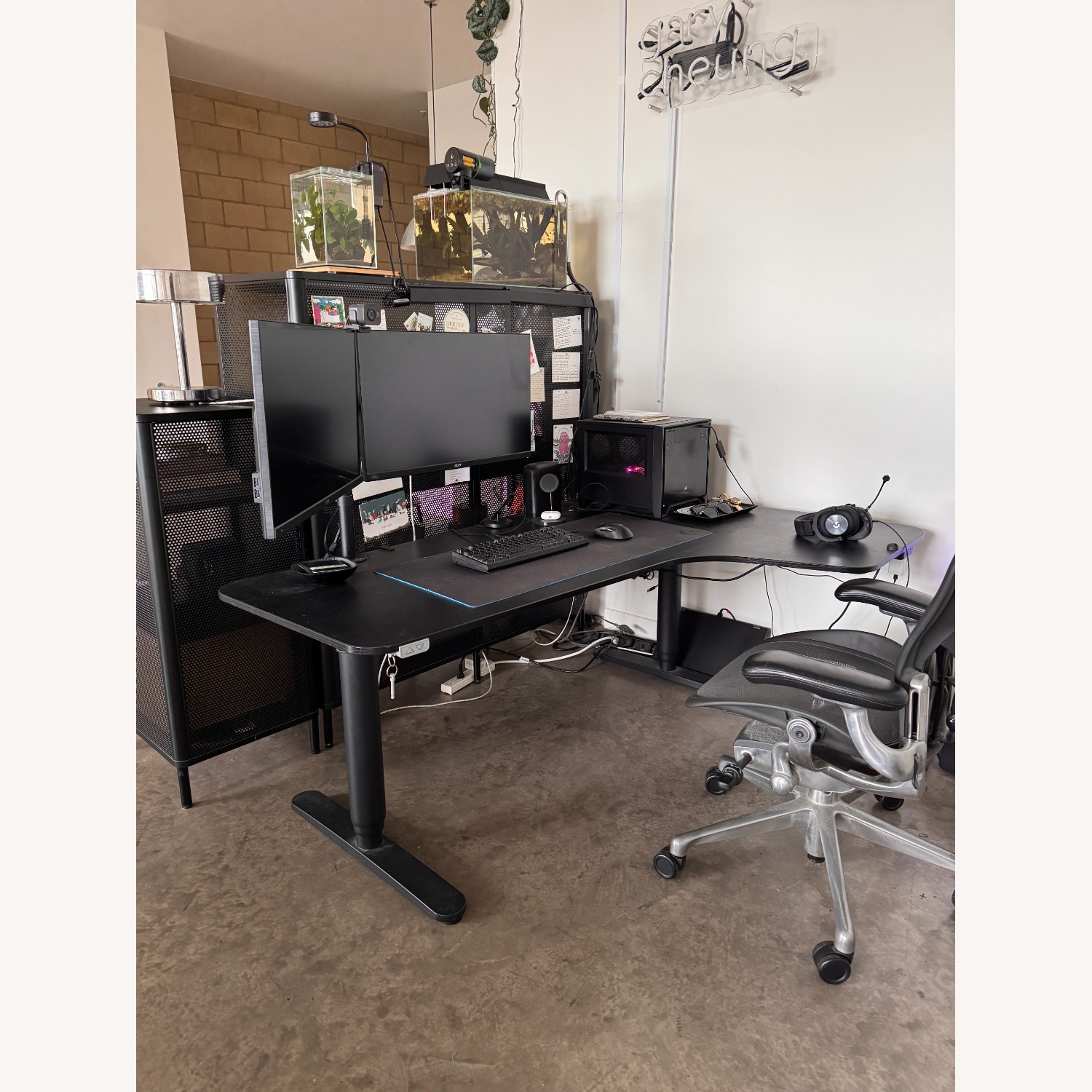 IKEA Bekant Black Wood Desk - image-1