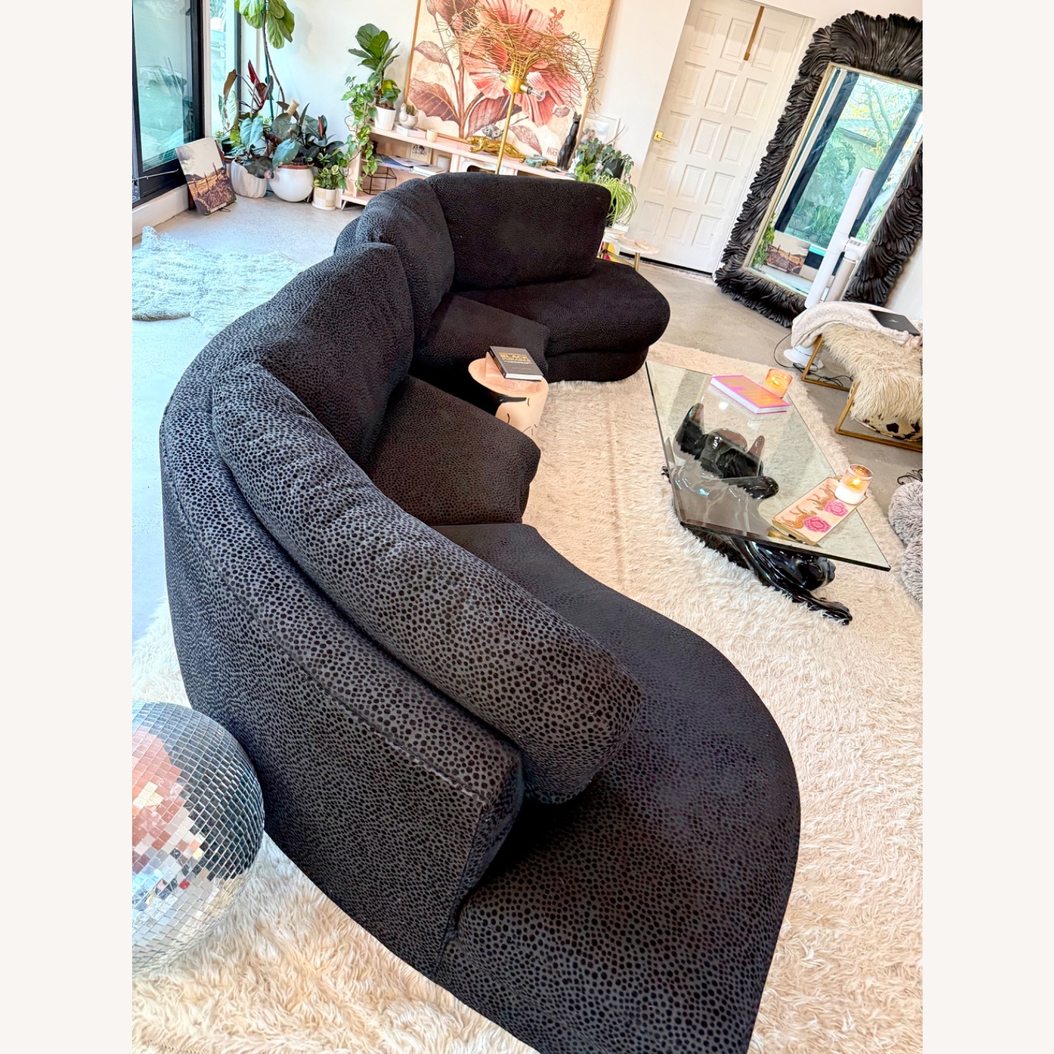 Thayer Coggin Black 2 Piece Sectional - image-2