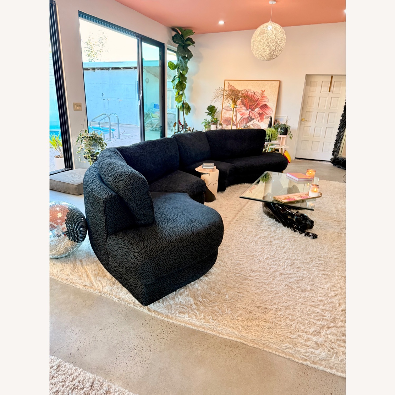 Thayer Coggin Black 2 Piece Sectional - image-1