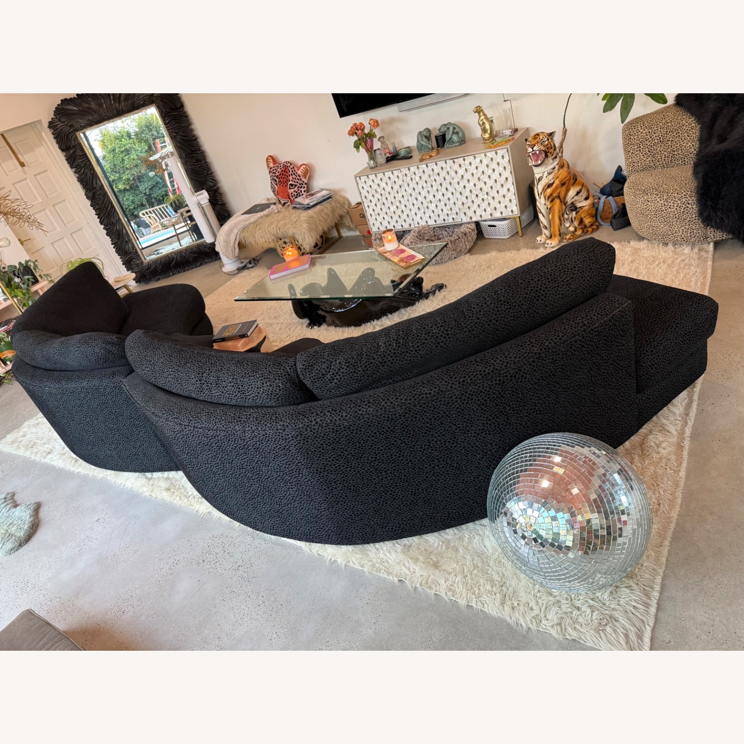 Thayer Coggin Black 2 Piece Sectional - image-5