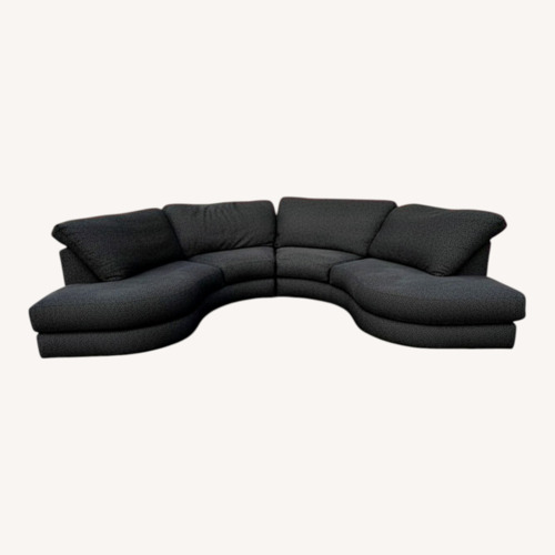Used Thayer Coggin Black 2 Piece Sectional for sale on AptDeco