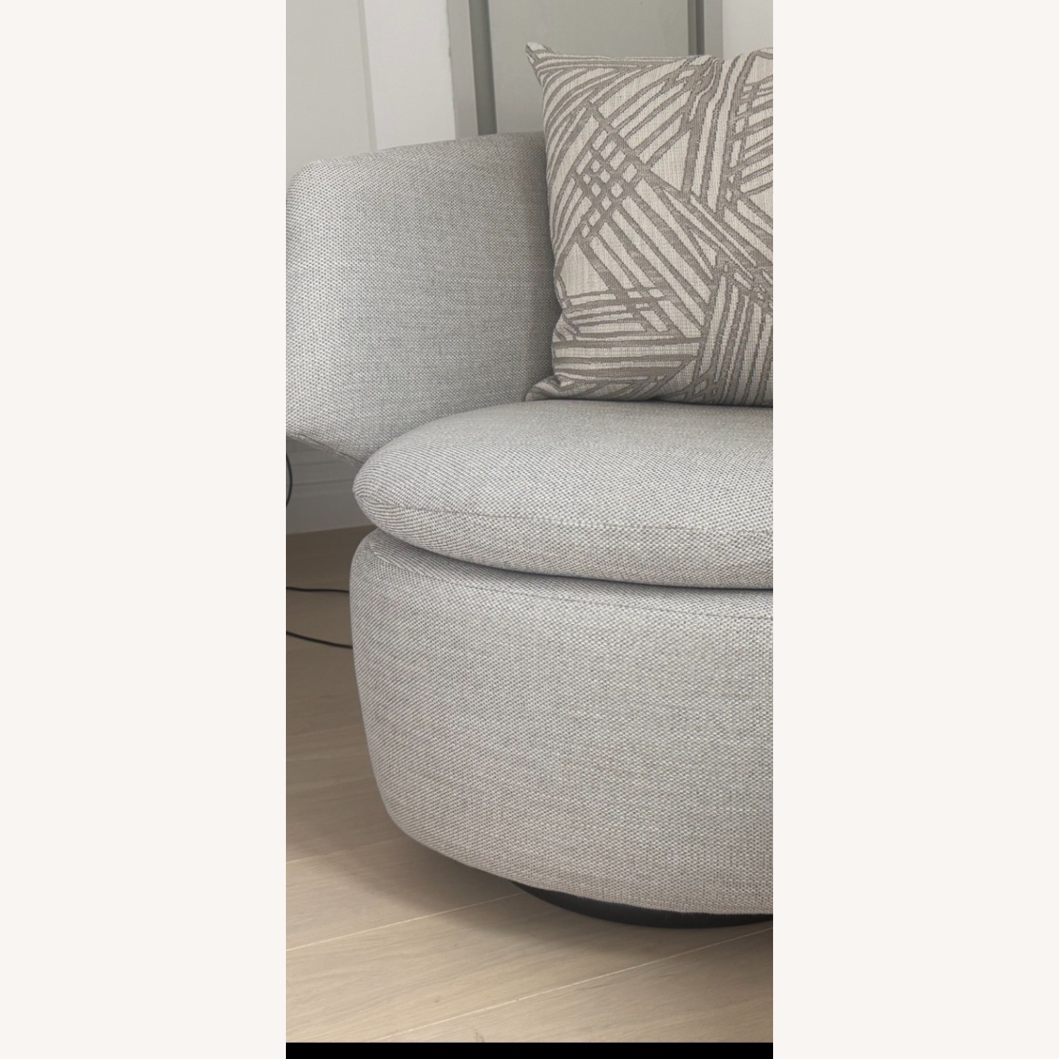West Elm Light Gray Accent Chairs - image-3