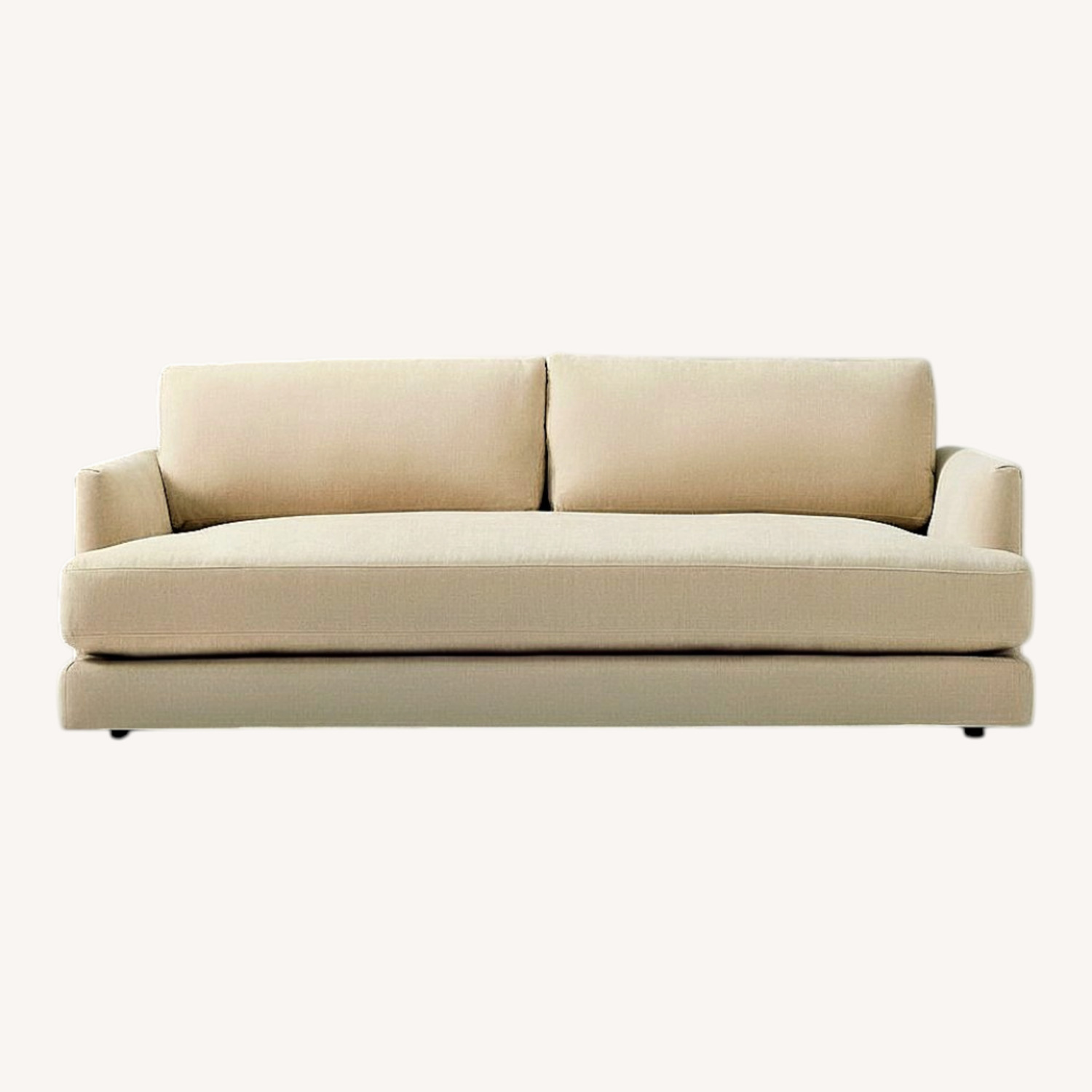 West Elm Haven Natural Fabric 2 Seater Sofa - image-0