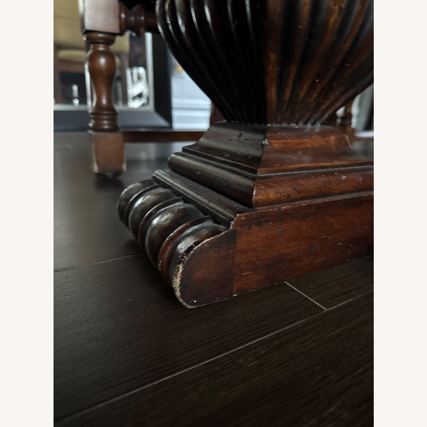 Ralph Lauren Dark Brown Wood Dining Table - image-4
