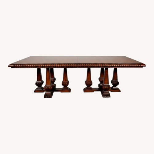 Used Ralph Lauren Dark Brown Wood Dining Table for sale on AptDeco