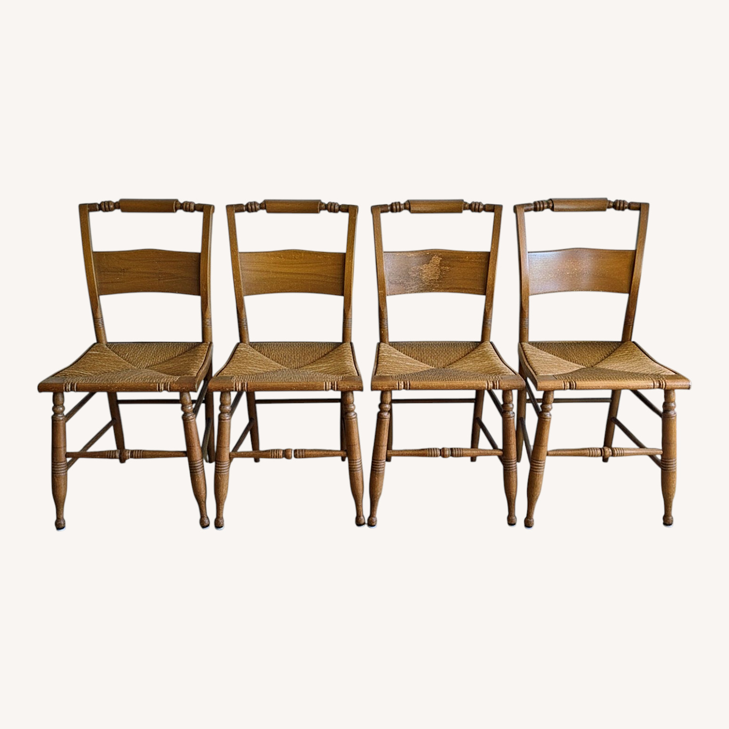 Vintage/Antique Finds Light Brown Dining Chairs - image-0